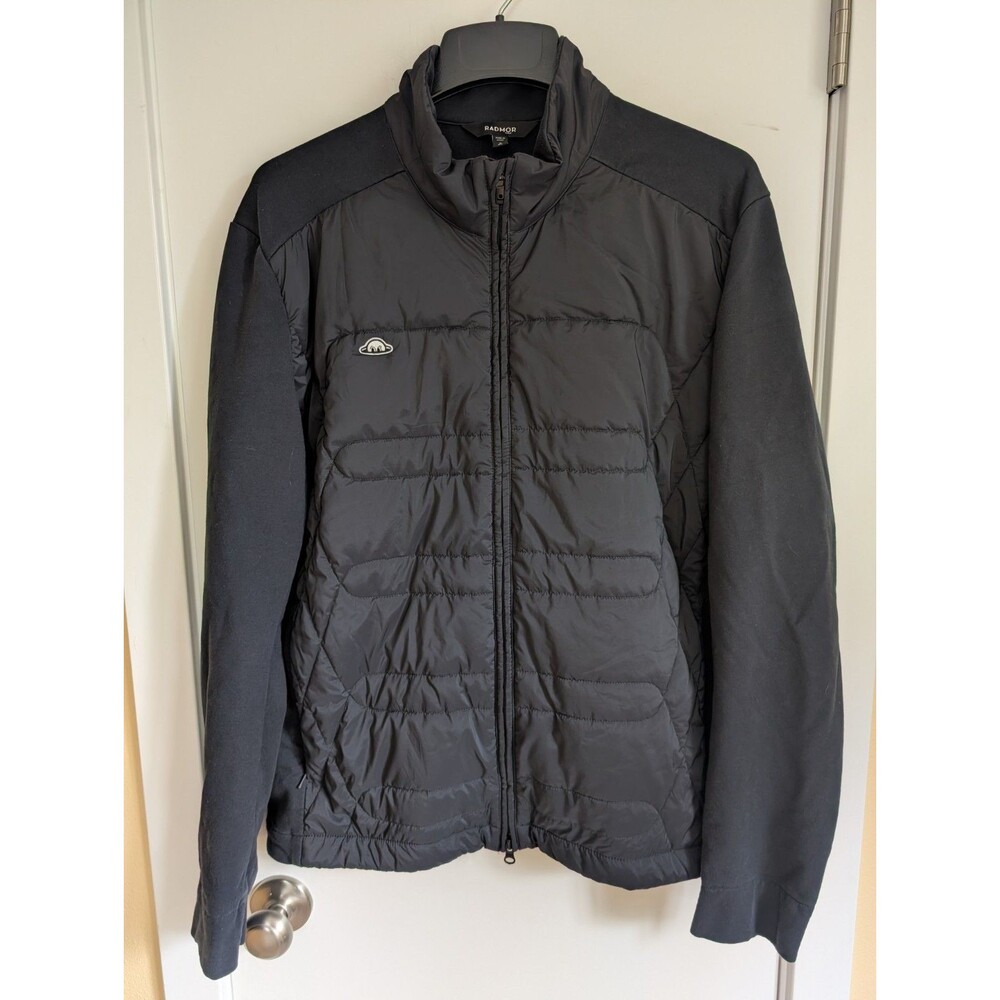 Radmor Anderson Hybrid Performance Jacket Mens XL Black Lightweight Golf Quilted